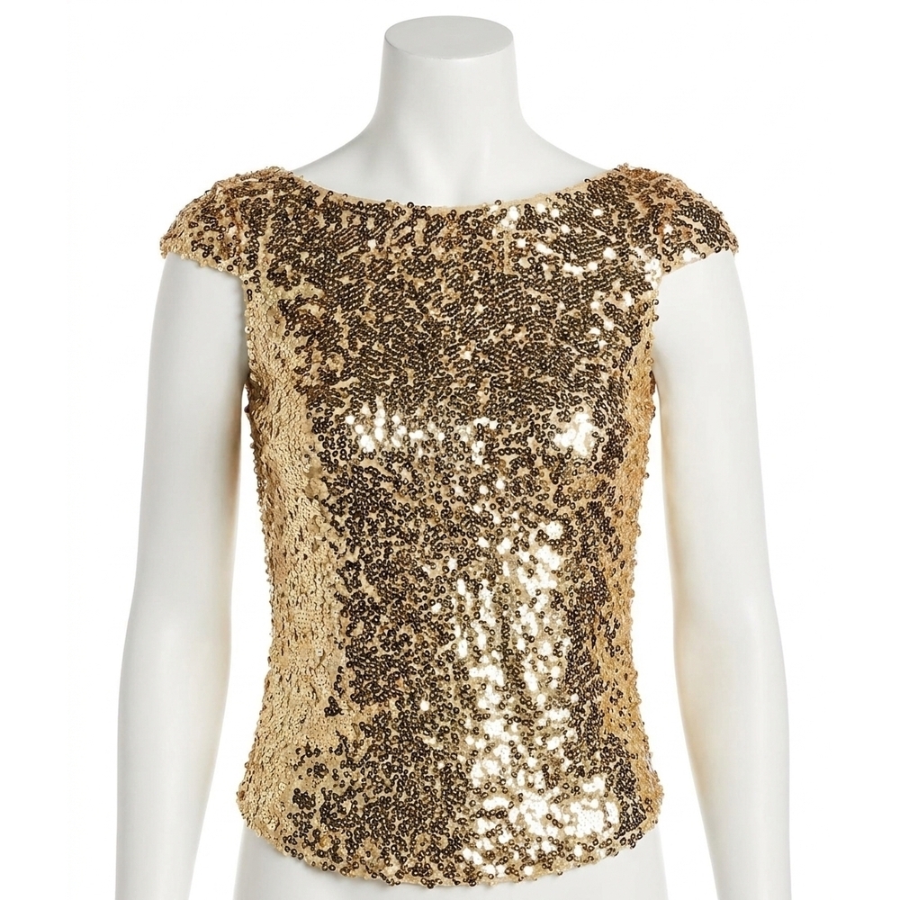 NEW FREE PEOPLE late last night tee in gold